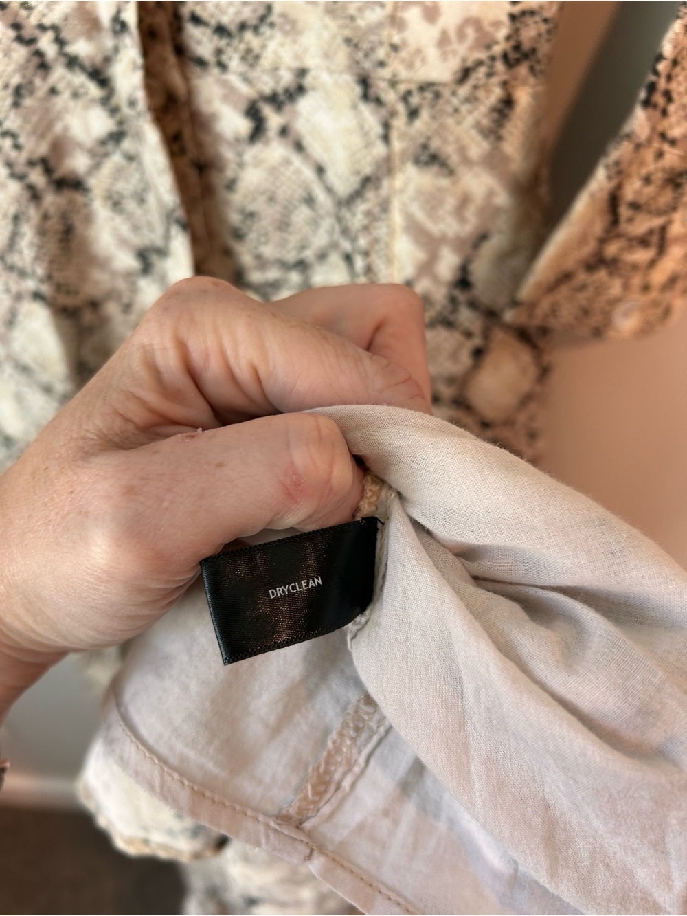 Boston Proper Beige and Black Snakeskin Shirt Maxi Dress - Picture 9 of 9